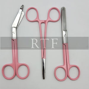 ชุดอุปกรณ์การพยาบาลด้วยมือทำจากสแตนเลสแบบพรีเมี่ยมชุดคีมหนีบและกรรไกรที่มีด้ามจับพิมพ์มีสไตล์โดยเนื้อดิบถึงละเอียด - Product Image 6