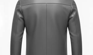 Manteau long en cuir pour homme haut de gamme, col en toile, mode de rue moderne - Product Image 6