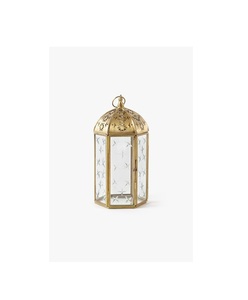 traditional brass <b>lantern</b> with glass panels for home temple decor and spiritual meditation <b>lighting</b> <b>indoors</b> - Product Image 1