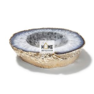 Bols de couleur blanche de qualité créative avec support de couleur dorée et un côté concevant des bols de service de luxe à prix compétitif - Product Image 5