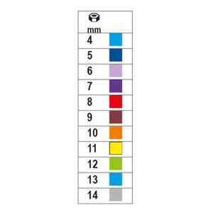 Beta 1/4 ''ซ็อกเก็ตมือชุบโครเมียมหกเหลี่ยมหลากสีหลายแพ็ค - Product Image 2