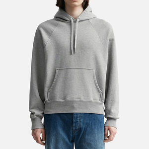 เสื้อมีฮู้ดผ้าฟลีซสำหรับผู้ชายเสื้อมีฮู้ดสไตล์สตรีทแวร์เสื้อมีฮู้ดแขนแร็กแลนพิมพ์โลโก้ได้ตามต้องการ - Product Image 3