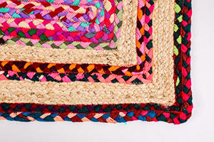 Set de table en jute tressée et coton recyclé 40 x 60 cm, vaisselle écologique, vente en gros, export - Product Image 3