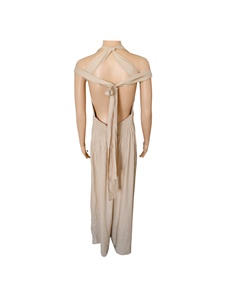 Free Size Boho Chic Woven Rayon Jumpsuit Hippie Solid Plain Dyed Knot Summer Maxi <b>Romper</b> Pants Sweet Style Floor-Length <b>Women</b> - Product Image 2