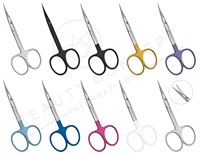 Ciseaux à barbe et moustache en acier inoxydable pour droitiers, pour ongles et cuticules, coiffure, coupe des poils du visage, avec jolie pochette