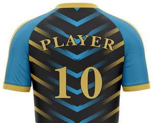 เสื้อฟุตบอลโพลีเอสเตอร์100% สั่งทำโลโก้ได้ผ้านุ่มชื่อเลขเสื้อสโมสรแบบสั่งทำ - Product Image 4