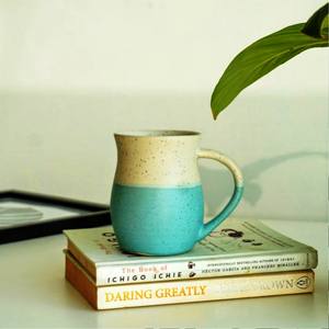 Taza de café de gres Juego de servidor de ensalada de madera y resina más vendidos y utensilios Artículos hechos a mano - Product Image 6