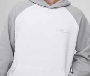 Raglan เสื้อฮู้ด500Gsm ขนาดใหญ่สำหรับเสื้อผ้า, เสื้อมีฮู้ดผ้าคอตตอน100% ดีไซน์เรียบหรู - Product Image 2