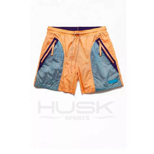 Short d'entraînement en nylon pour homme avec poche zippée et panneau en maille Vente en gros de shorts de sport décontractés Fitness Motif solide Taille 6XL Jogging - Product Image 3