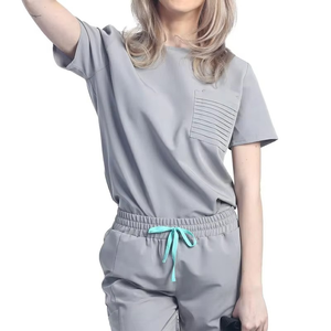 2022 Stylish Scrub Uniforms Sets Private Label Anti Bacterial Scrub <b>Capri</b> <b>Pants</b> Regular Fit Unisex Hospital Custom Scrubs - Product Image 6