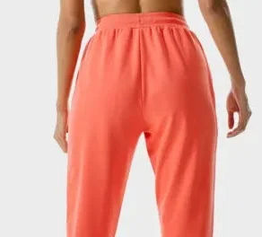 Pantalón de chándal para mujer, pantalones Cargo de chándal naranja con cintura alta elástica, pantalones de chándal holgados informales para mujer para correr para invierno - Product Image 4