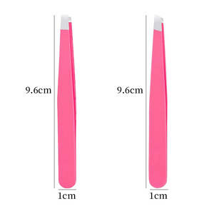 2025 Mejor logotipo personalizado y pinzas de cejas empaquetadas en color Características convenientes con pelos puntiagudos Venta caliente al por mayor - Product Image 3