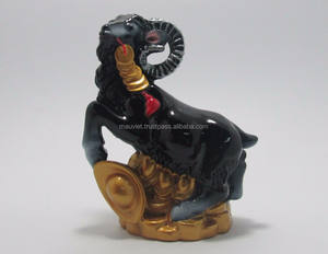 Estatuas de cabra vietnamitas de poliresina, figuritas de animales artesanales de resina para decoración del hogar y recuerdos, imán con patrón de trofeo - Product Image 1