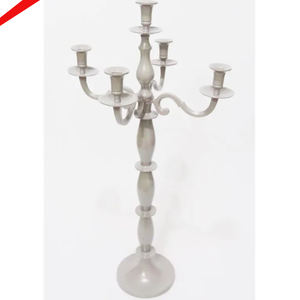 Top Quality Silver Finished Jewish Menorah Hanukkah 9 Branch <b>Candle</b> <b>Stand</b> - Product Image 4