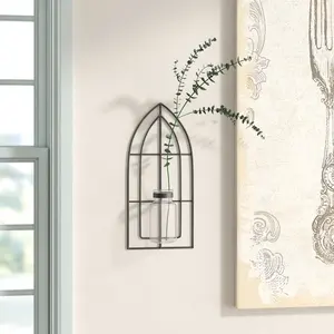 Florero de Tubo de Vidrio y Metal Moderno, Nuevo y Popular en Amazon, Elegante para Decoración de Mesa, Florero de Tubo de Vidrio y Metal - Product Image 3