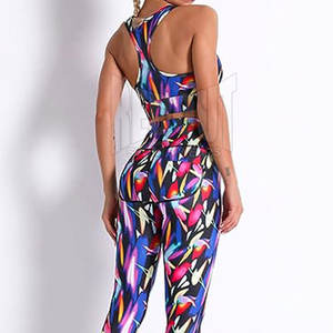 Ropa Deportiva para Gimnasio, Conjuntos de Yoga Sublimados para Mujer, Nuevo Estilo Informal, Conjunto de Yoga Sublimado para Mujer, Conjunto de Yoga de Talla Personalizada - Product Image 5