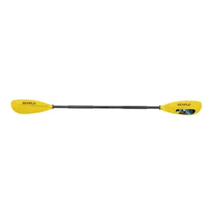 Paleta de canoa 220 Cm Accesorios de canoa amarilla Asas antideslizantes de doble cara de alta calidad para amantes de la adrenalina