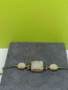 Premium Handmade Modern <b>Opal</b> and Emerald <b>Bracelet</b> in 925 Sterling Silver 12g From Istanbul Customizable Jewelry Wholesale - Product Image 2