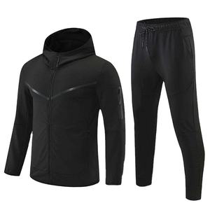 Survêtements de haute qualité en polyester/nylon pour hommes, logo personnalisé, vêtements de sport décontractés d'hiver, polaire respirant, design 2 en 1 - Product Image 2
