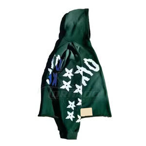 Sweats à capuche de broderie d'appliques en détresse pour hommes respirants à séchage rapide meilleure fabrication sweats à capuche de broderie d'appliques - Product Image 4