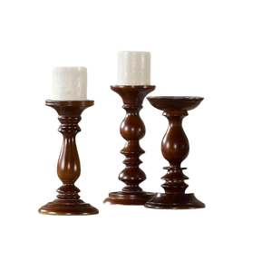 Portavelas cuadrado de madera decorativo, soporte de madera para decoración de vajilla, novedad - Product Image 1