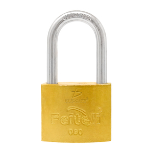 Lucchetto in Ferro Dorato con Gancio Lungo 50mm e Chiave, Funzione di Sicurezza - Product Image 3