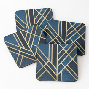 Hand Carved Tea Coffee Printed Acacia Solid Wood <b>Coaster</b> <b>Coaster</b> <b>Set</b> with Holder Insulation Mat for Home at Star Crafts India - Product Image 6