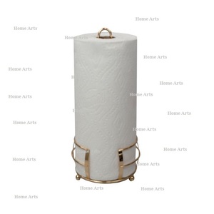 Porte-serviettes en tissu de couleur argent en métal de la meilleure qualité avec porte-serviettes de forme ronde à bas prix - Product Image 2