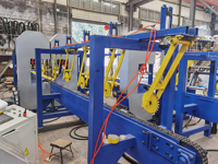 Taglio automatico idraulico legno a doppia lama verticale linea di produzione CNC sega a nastro segheria segheria macchina