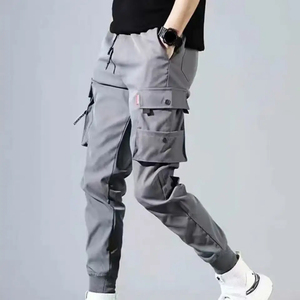 2025 hommes ample Baggy survêtement Hip Hop pantalons longs pantalon lourd polaire Multi poche coton surdimensionné Cargo pantalon pour hommes - Product Image 5