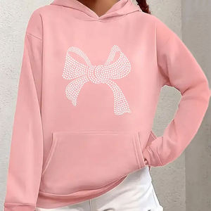 Sudaderas con capucha de diamantes de imitación para mujer de tarifa barata logotipo personalizado antiarrugas transpirable Top Trend casual Wear sudaderas con capucha para mujer con el mejor estilo - Product Image 1
