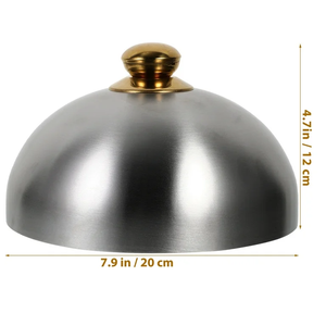 Couvercle de gâteau en acier inoxydable au design moderne personnalisé fait à la main de haute qualité dôme de fusion de fromage couvercle de vapeur en métal pour aliments - Product Image 2