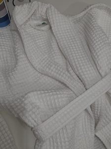 Nueva Llegada, Bata de Baño Sexy para Adultos, Transpirable, de Tejido de Rizo Sólido, sin Mangas, Térmica, 100% Algodón - Product Image 4