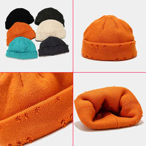 Bonnet en tricot délavé en gros pour fabricant, logo personnalisé, style crochet, bonnet d'hiver - Product Image 4