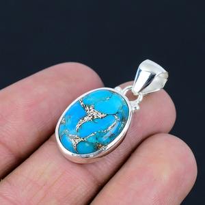 Bijoux de style bohème en argent sterling 925 faits à la main en argent sterling Turquoise Gemstone tendance pendentif bijoux pour femmes cadeau pour - Product Image 5