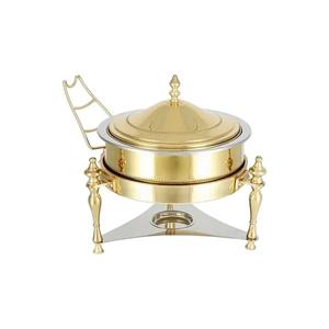 Calentador de Comida Buffet de Diseño Clásico Metálico de Lujo, Ecológico, de 24 cm de Diámetro, Última Llegada Exclusiva AWO 2024 - Product Image 1