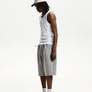 Pantalones cortos deportivos para hombre al por mayor 2025 algodón transpirable personalizado mejor calidad pantalones cortos casuales de gamuza de imitación para hombre - Product Image 1