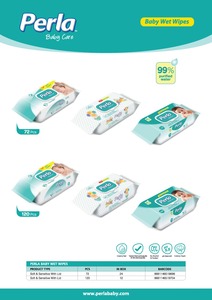 Toallitas Húmedas PERLA Sin Alcohol, pH 5.5, 72 Unidades/Paquete, 24 Paquetes/Caja, Suaves, Perfumadas, con Cubierta Transparente para Bebés y Adultos - Product Image 5