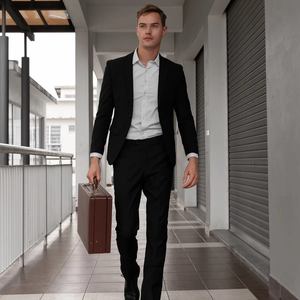 Pantalones Formales Clásicos de Corte Recto para Hombre BEAM, Talla XL, 100% Poliéster, Cierre de Cremallera, Cintura Media, Color Sólido, Cómodos para el Verano - Product Image 5