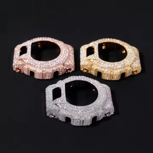 Fabricant Pave Moissanite boîtier de montre certifié IGI logo personnalisé métal Smartwatch couvercle de remplacement or argent rose vente en gros - Product Image 2