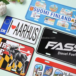 Plaque métallique gaufrée 3D personnalisée pour <span class=keywords><strong>moto</strong></span>, plaque de véhicule vierge pour la fête des pères. - Product Image 2