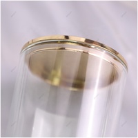 Cubierta delgada de metal de aleación de zinc con tapa dorada moderna con logotipo grabado y anillo de silicona a prueba de fugas