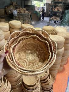 Panier à plateau en rotin panier de rangement tissé avec poignées couleur naturelle taille personnalisée du Vietnam 99GD - Product Image 4