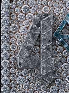 Conjunto de Joyería Personalizada Estilo Hip Hop con Incrustaciones de Diamantes Moissanite, Plata 925 y Acabado en Oro Blanco de 14K, Colgante con Número y Logotipo para Regalo - Product Image 4