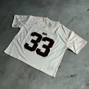 Maillot en maille rétro de football américain conçu sur mesure en gros Streetwear respirant surdimensionné imprimé par sublimation - Product Image 3