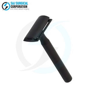 Option de budget de conception noire de rasoir de sécurité en acier allemand de haute qualité pour les étudiants de barbier et la source d'alimentation manuelle à usage domestique - Product Image 2