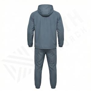Ensemble de survêtement décontracté pour homme, veste courte à capuche et pantalon de jogging, 2 pièces, fermeture éclair, coton, coupe-vent, streetwear - Product Image 2