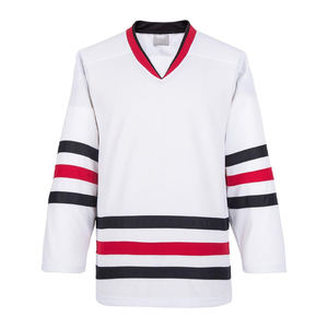 Maillots de hockey sur mesure et maillots de hockey sur glace design personnalisé maillot d'entraînement d'équipe de hockey blanc sublimé pour hommes - Product Image 6