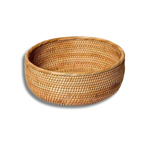 Panier/plateau en rotin de pain en osier écologique rustique de qualité supérieure du Vietnam tissé à la main pour les fruits, le pain et les collations - Product Image 1