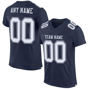 Custom White Blue Gradient American <b>Football</b> Jersey Personalized Name Number Team Uniform Breathable Mesh Short Anti-Bacterial - Product Image 6